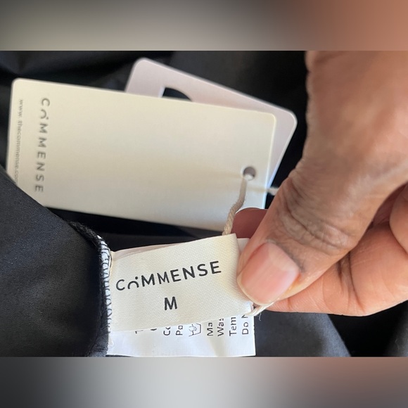 New Commense Solid Backless Long Black Maxi Dress Size Medium - Picture 8 of 9